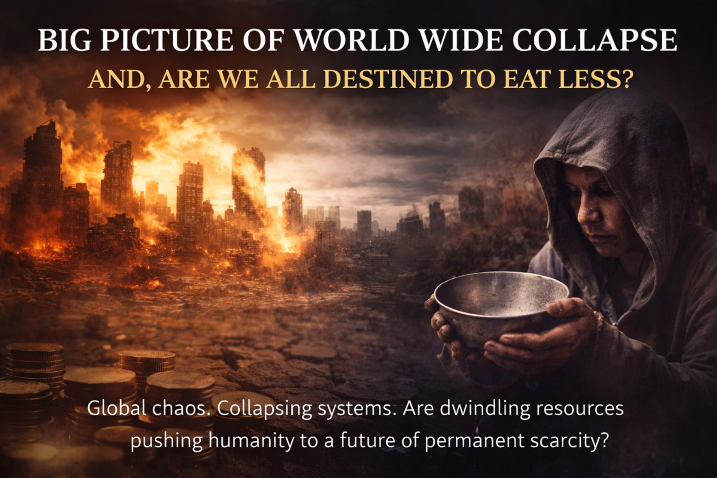 Big Picture of World Wide Collapse And, Are We All Destined To Eat Less?