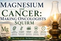 Infographic highlighting magnesium’s role in energy production, DNA repair, immunity, and cancer prevention.