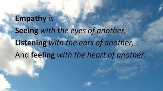 Quote about empathy, listening, and understanding others.