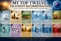 Infographic showing Dr. Sircus's top twelve treatment recommendations for health and disease recovery.