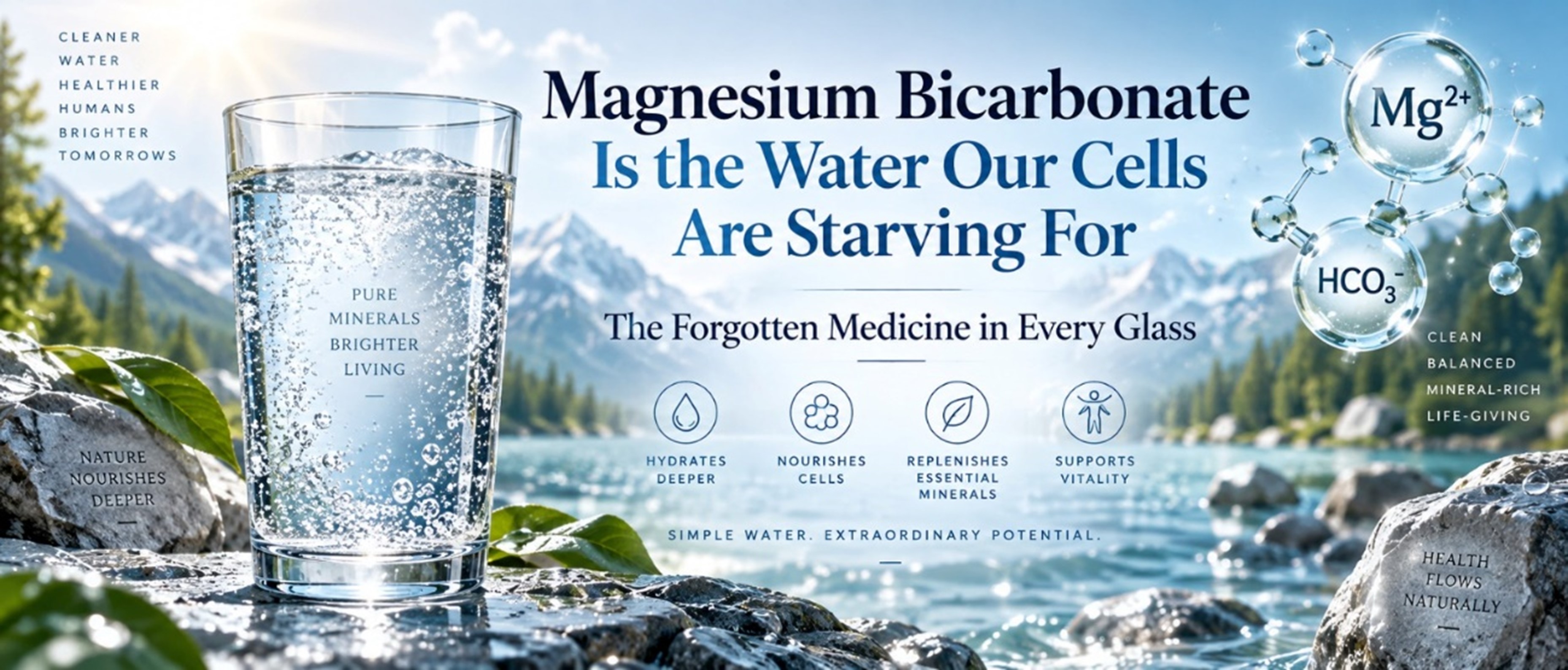 Magnesium Bicarbonate Is the Water Our Cells Are Starving For -The Forgotten Medicine in Every Glass